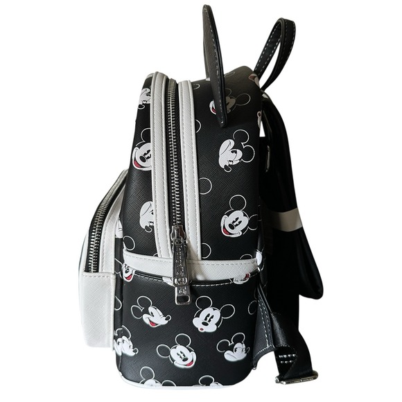 Disney Parks Loungefly Black White Mickey Mini Backpack 2025 Classic NWT NEW Tag - Picture 5 of 15